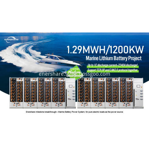 Boat batteries ESS solar energy system
